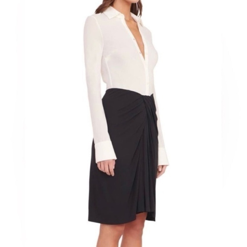 STAUD Brendan mixed media dress